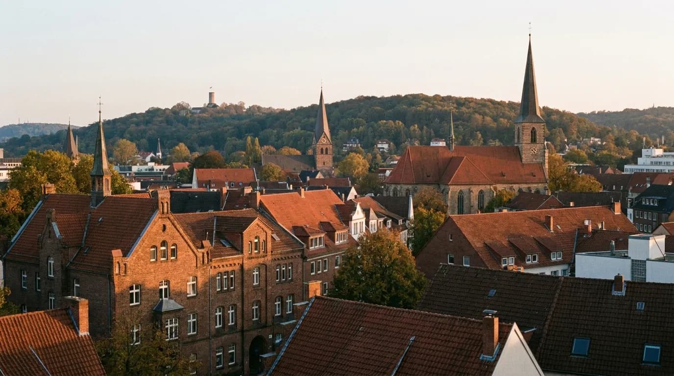 Blick über Bielefeld im Teutoburger Wald